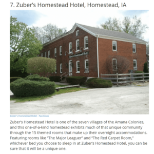 Zuber's Homestead Hotel ad